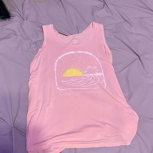 Art Class, Large(10/12), Pink w beach design